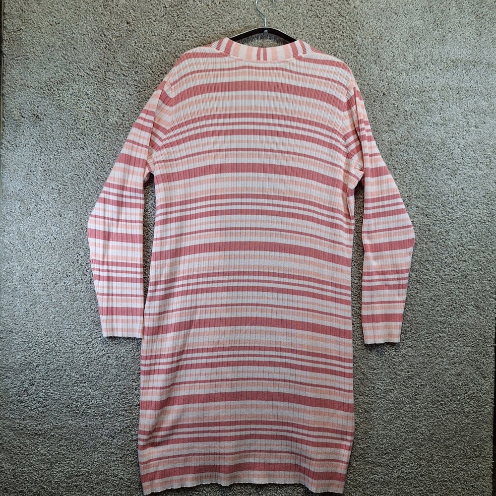 Time and Tru Sweater Dress Women XXL‎ (20) Multicolor Striped Ribbed Knit Casual